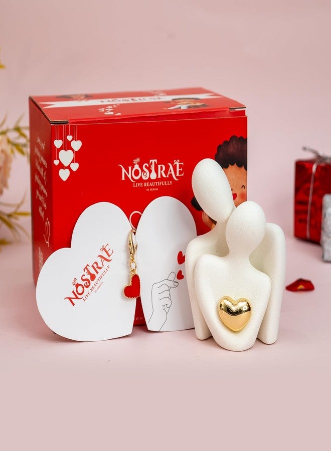 Ekhasa Nostrae by Ekhasa Cute Couples Show Pieces Gift Box for Valentines Day Gift | Romantic Love Showpieces Gift, Birthday Gift | Charm, Pocket Hug Card Heart Gift Box - Image 1